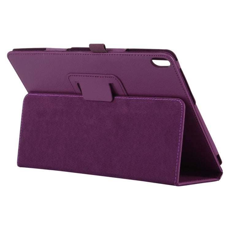 For Lenovo Smart Tab M10 / P10 10.1 inch Litchi Texture Solid Color Horizontal Flip Leather Case with Holder & Pen Slot(Purple) by buy2fix