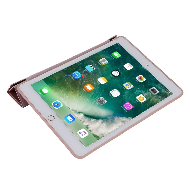 For iPad 10.2 2021 / 2020 / 2019 TPU Horizontal Deformation Flip Leather Case with Holder(Rose Red) by buy2fix