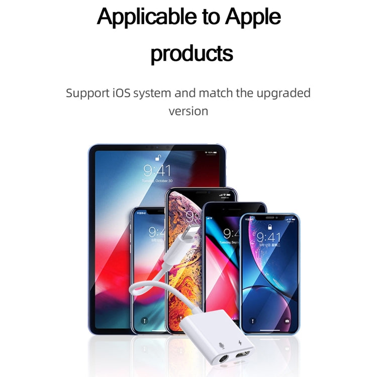 JOYROOM S-Y105 2A 18W 8 Pin to 8 Pin + 3.5mm Audio Converter(White) by JOYROOM