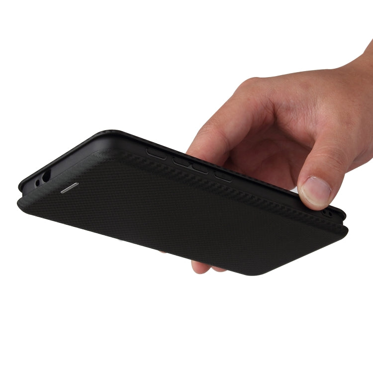 For Motorola Moto G30 / G10 Carbon Fiber Texture Horizontal Flip TPU + PC + PU Leather Case with Card Slot(Black) by buy2fix