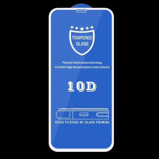 For iPhone 12 Pro Max 9H 10D Full Screen Tempered Glass Screen Protector(White) by buy2fix