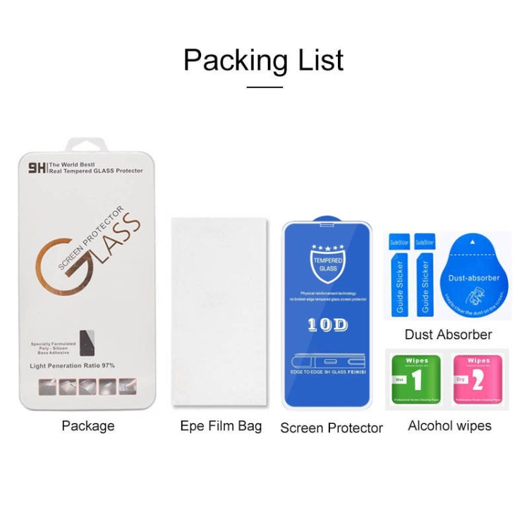 For iPhone 12 Pro Max 9H 10D Full Screen Tempered Glass Screen Protector(White) by buy2fix