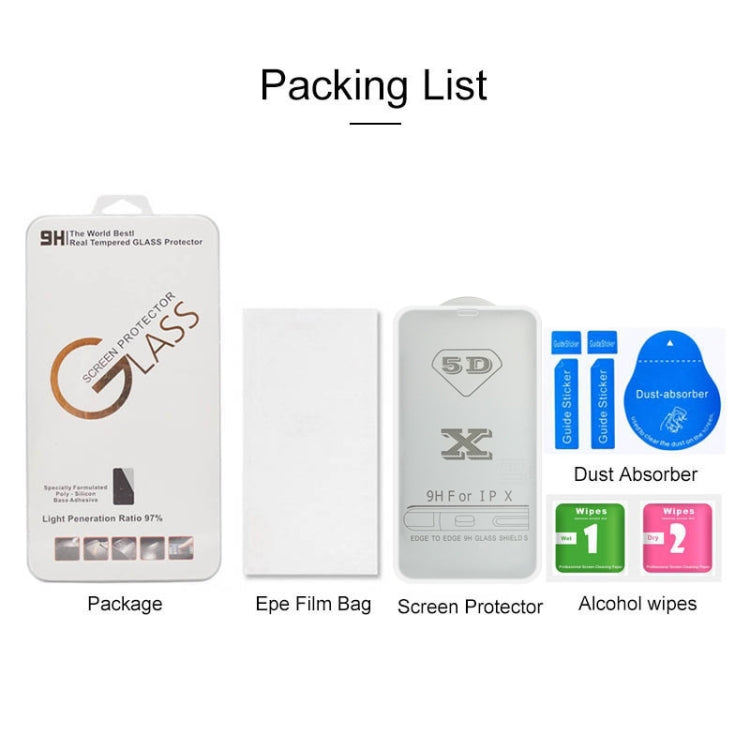 For iPhone 11 Pro / XS / X 9H 5D Full Glue Full Screen Tempered Glass Film by buy2fix