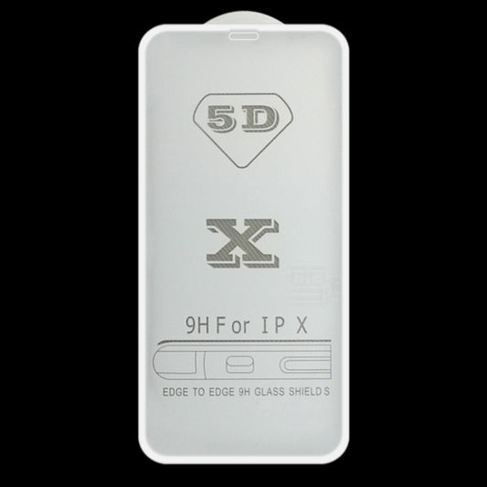 For iPhone 11 / XR 9H 5D Full Glue Full Screen Tempered Glass Film(White) by buy2fix