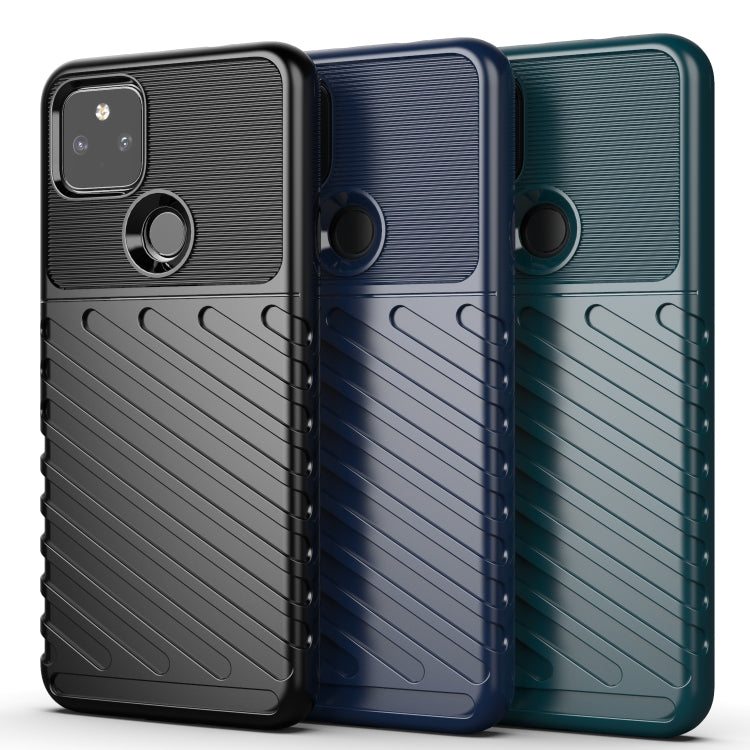 For Google Pixel 5A Thunderbolt Shockproof TPU Protective Soft Case(Black) by buy2fix