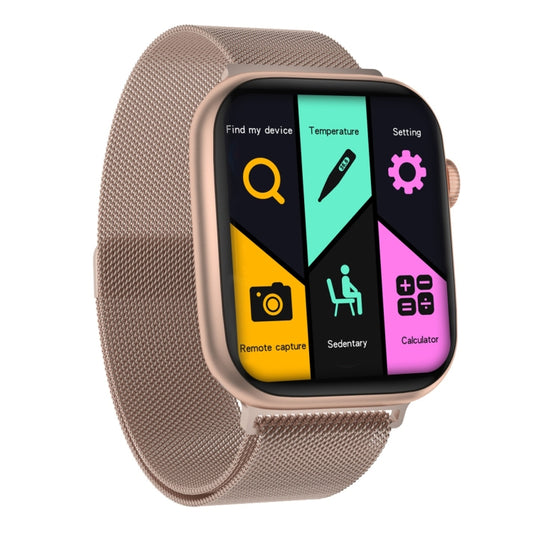 DW35PRO 1.75 inch Color Screen IPX7 Waterproof Smart Watch, Support Bluetooth Answer & Reject / Sleep Monitoring / Heart Rate Monitoring, Style: Steel Strap(Rose Gold) by buy2fix