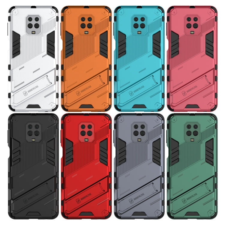 For Xiaomi Redmi Note 9 Pro Max Punk Armor 2 in 1 PC + TPU Shockproof Case with Invisible Holder(Red) by buy2fix