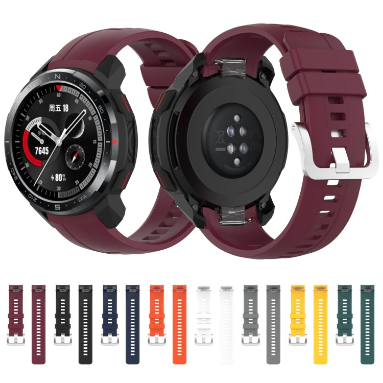 For Huawei Honor Watch GS Pro Silicone Watch Band, Size: One Size(Black) by buy2fix