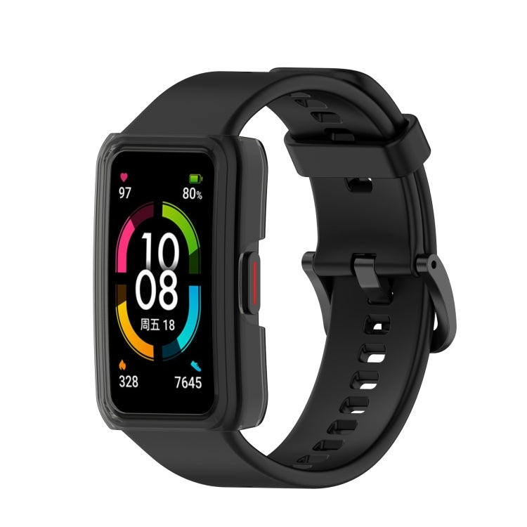 For Huawei Honor Band 6 Half Coverage PC Protective Case(Transparent Black) by buy2fix