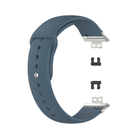 For Huawei Watch Fit 18mm Back Buckle Style Silicone Solid Color Watch Band(Rock Cyan) by buy2fix