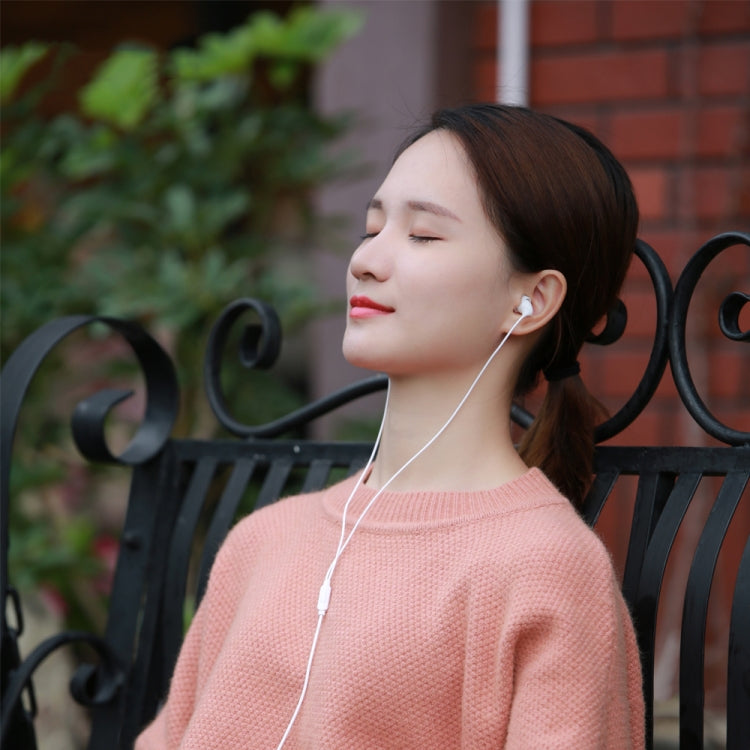 REMAX RM-588 In-Ear Stereo Sleep Earphone with Wire Control & MIC & Support Hands-free(White) by REMAX