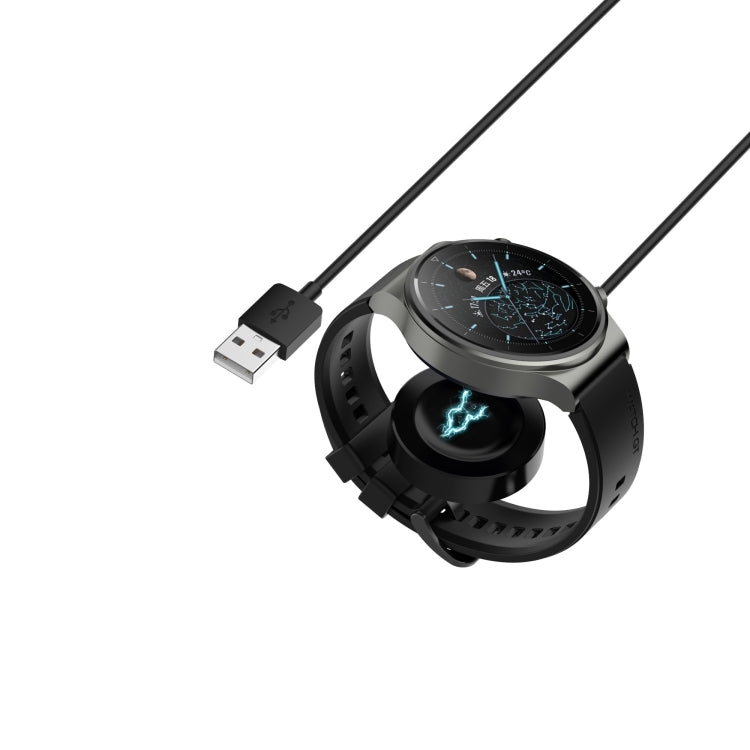 For Huawei Watch GT 2 Pro / GT 2 ECG USB Magnetic Charging Cable, Length: 1m, Style:One Piece(Black) by buy2fix