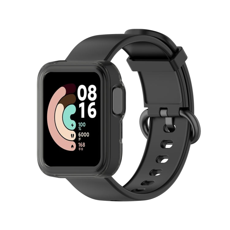 For Xiaomi Mi Watch Lite / Redmi Watch Half Coverage TPU Protective Case(Transparent Black) by buy2fix