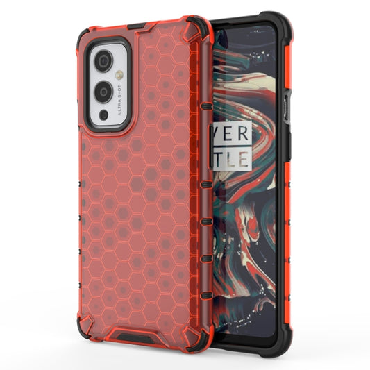 For OnePlus 9 Shockproof Honeycomb PC + TPU Case(Red) by buy2fix
