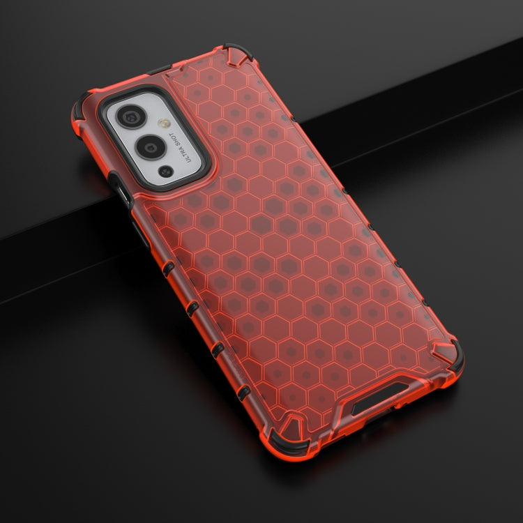 For OnePlus 9 Shockproof Honeycomb PC + TPU Case(Red) by buy2fix