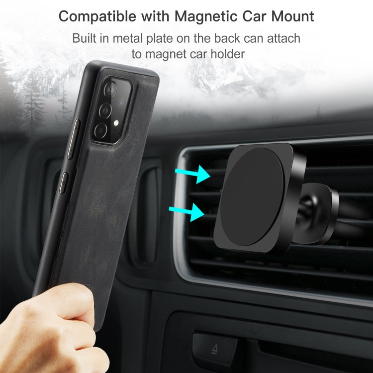 For Samsung Galaxy A52 5G / 4G JEEHOOD Retro Magnetic Detachable Protective Case with Wallet & Card Slot & Holder(Black) by JEEHOOD