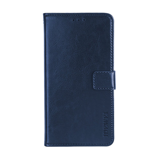 For vivo X60 Pro+ 5G idewei Crazy Horse Texture Horizontal Flip Leather Case with Holder & Card Slots & Wallet(Blue) by idewei