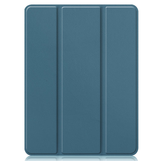 For iPad Pro 12.9 2022 / 2021 Horizontal Flip Honeycomb TPU + PU Leather Tablet Case with Three-folding Holder & Sleep / Wake-up Function & Pen Slot(Dark Green) by buy2fix