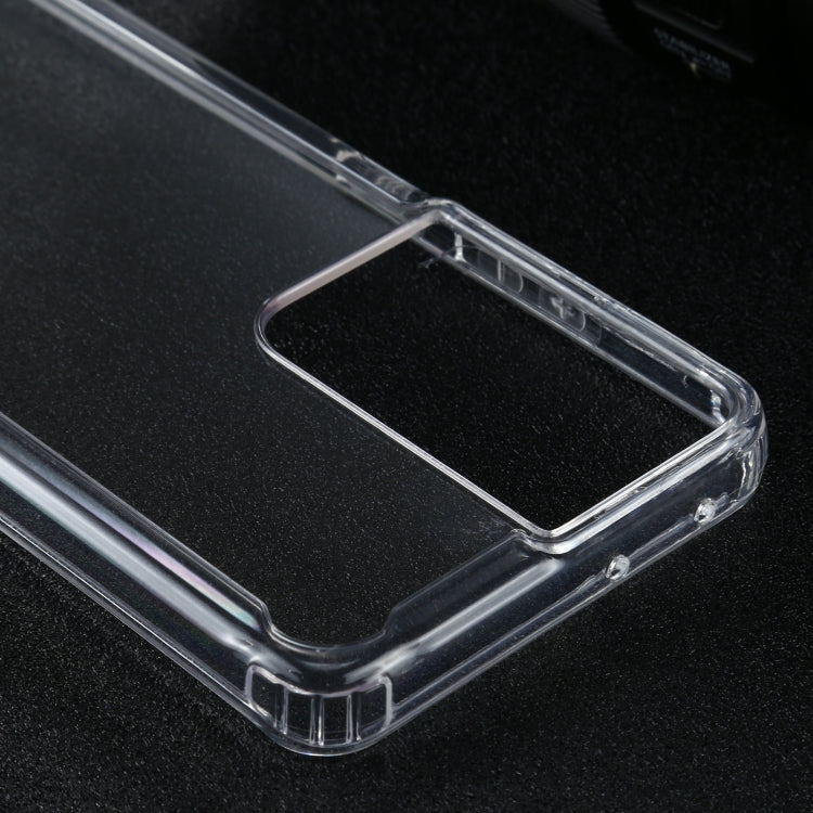 For Samsung Galaxy S21 Ultra 5G Four-corner Shockproof Transparent TPU + PC Protective Case by buy2fix