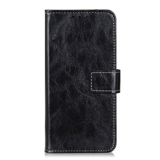 For OPPO A9 (2020) Retro Crazy Horse Texture Horizontal Flip Leather Case with Holder & Card Slots & Photo Frame & Wallet(Black) by buy2fix