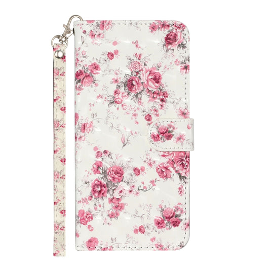 For Samsung Galaxy A12 3D Pattern Horizontal Flip Leather Case with Holder & Card Slots & Wallet(Rose Flower) by buy2fix