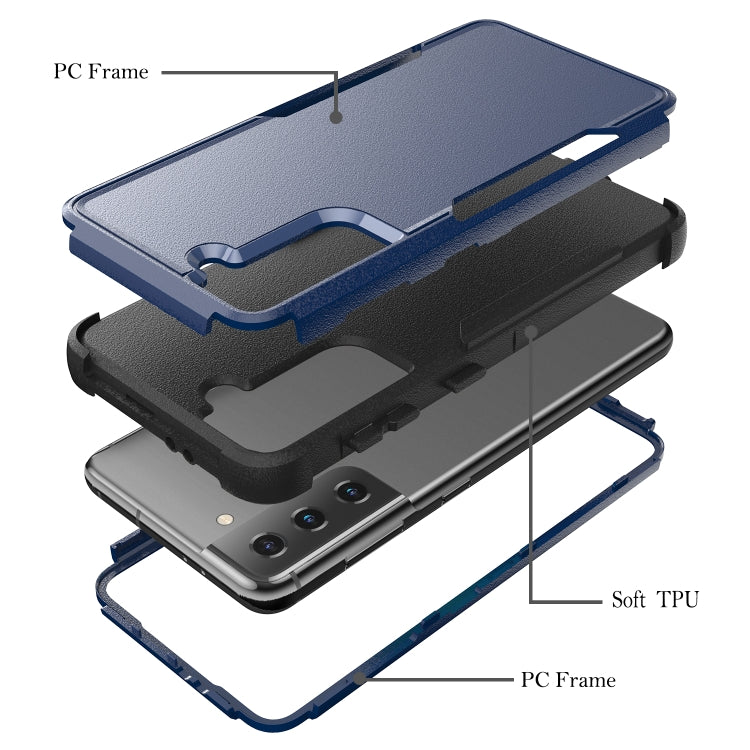 For Samsung Galaxy S21+ 5G TPU + PC Shockproof Protective Case(Royal Blue + Black) by buy2fix