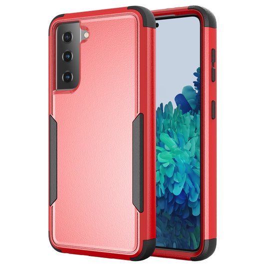 For Samsung Galaxy S21+ 5G TPU + PC Shockproof Protective Case(Red + Black) by buy2fix