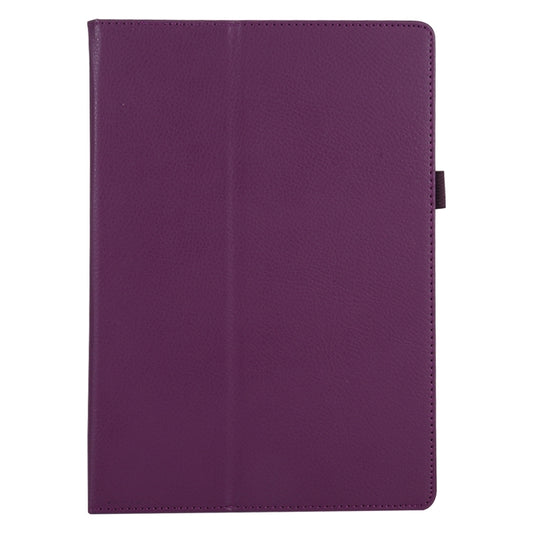 For Lenovo Tab 4 10 Plus (TB-X704) / Tab 4 10 (TB-X304) Litchi Texture Solid Color Horizontal Flip Leather Case with Holder & Pen Slot(Purple) by buy2fix
