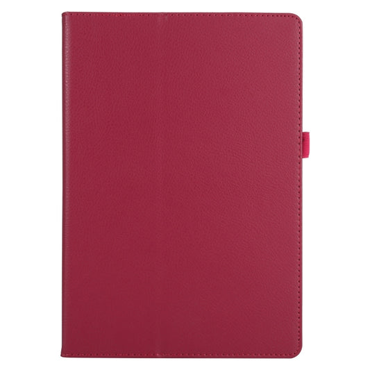 For Lenovo Tab 4 10 Plus (TB-X704) / Tab 4 10 (TB-X304) Litchi Texture Solid Color Horizontal Flip Leather Case with Holder & Pen Slot(Rose Red) by buy2fix