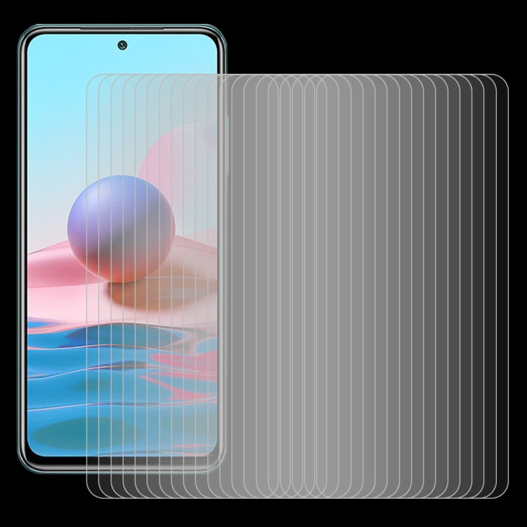 For Xiaomi Redmi Note 10 / Note 11 4G Global 6.43 inch/ Note 10 Global 6.43 inch / Poco M4 Pro 4G 50pcs 0.26mm 9H 2.5D Tempered Glass Film by buy2fix