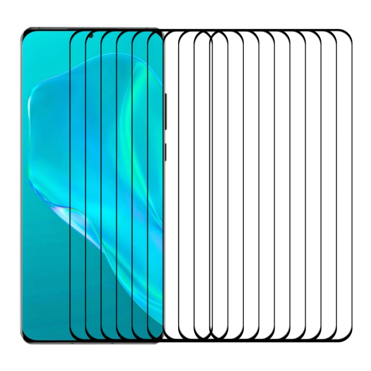 For Huawei P50 Pro 25 PCS 3D Curved Edge Full Screen Tempered Glass Film(Black) by buy2fix