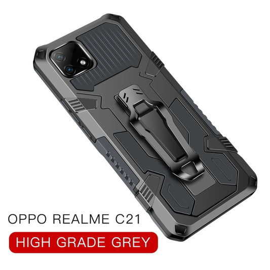 For OPPO Realme C21 / C20 Armor Warrior Shockproof PC + TPU Protective Case(Gray) by buy2fix