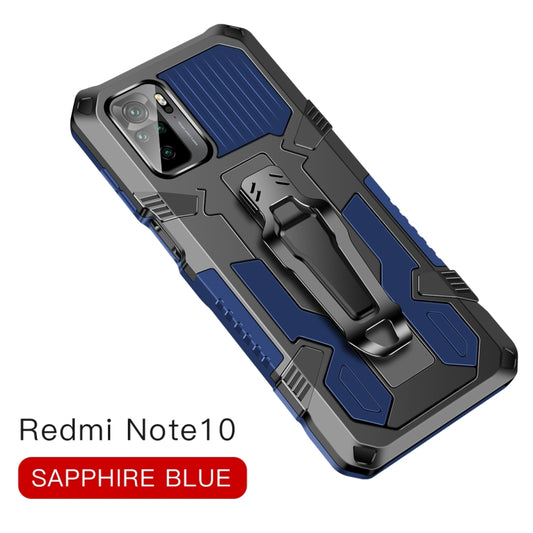 For Xiaomi Redmi Note 10 / 10S Armor Warrior Shockproof PC + TPU Protective Case(Blue) by buy2fix