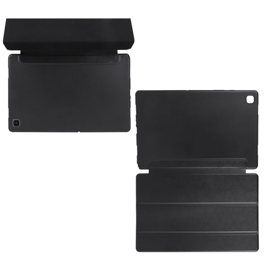 For Samsung Galaxy A7 10.4 (2020) T500 3-folding Horizontal Flip Honeycomb TPU Shockproof + PU Leather Case with Holder(Black) by buy2fix