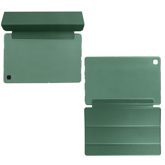 For Samsung Galaxy A7 10.4 (2020) T500 3-folding Horizontal Flip Honeycomb TPU Shockproof + PU Leather Case with Holder(Green) by buy2fix