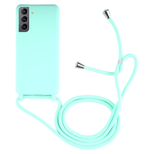 For Samsung Galaxy S21 5G Candy Colors TPU Protective Case with Lanyard(Mint Green) by buy2fix