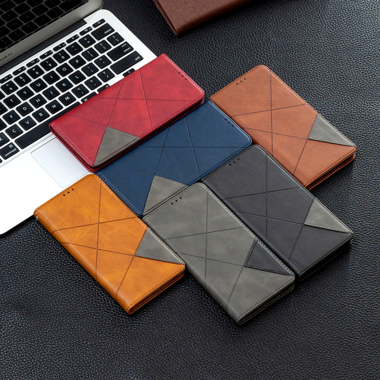 For Xiaomi Redmi Note 10 4G / Note 10s Rhombus Texture Horizontal Flip Magnetic Leather Case with Holder & Card Slots(Grey) by buy2fix
