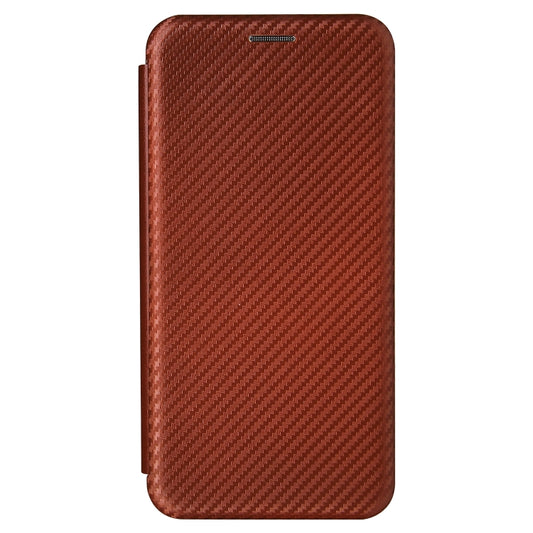 For Samsung Galaxy Xcover 5 Carbon Fiber Texture Horizontal Flip TPU + PC + PU Leather Case with Card Slot(Brown) by buy2fix