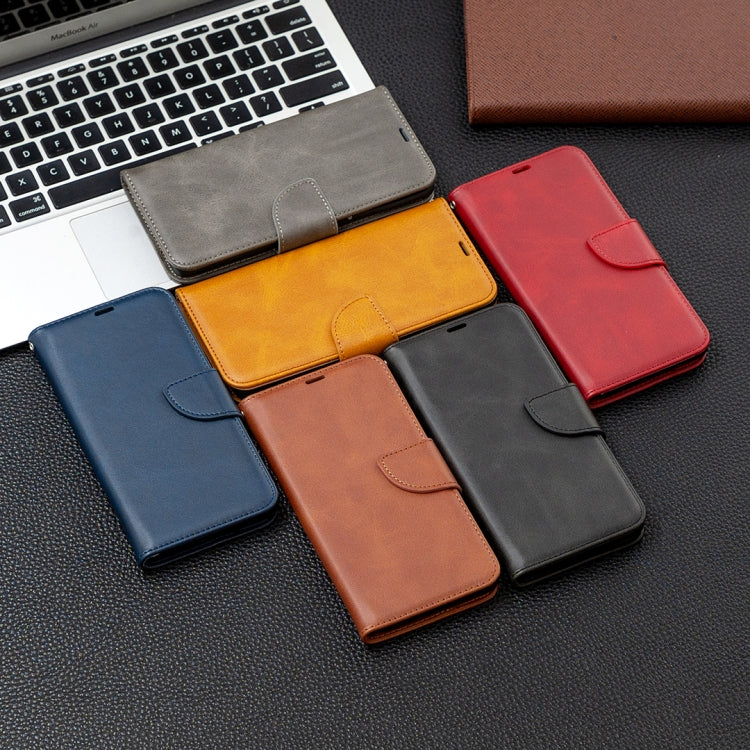 For Xiaomi Redmi Note 10 4G / Note 10S Retro Lambskin Texture Pure Color Horizontal Flip PU Leather Case with Holder & Card Slots & Wallet & Lanyard(Black) by buy2fix