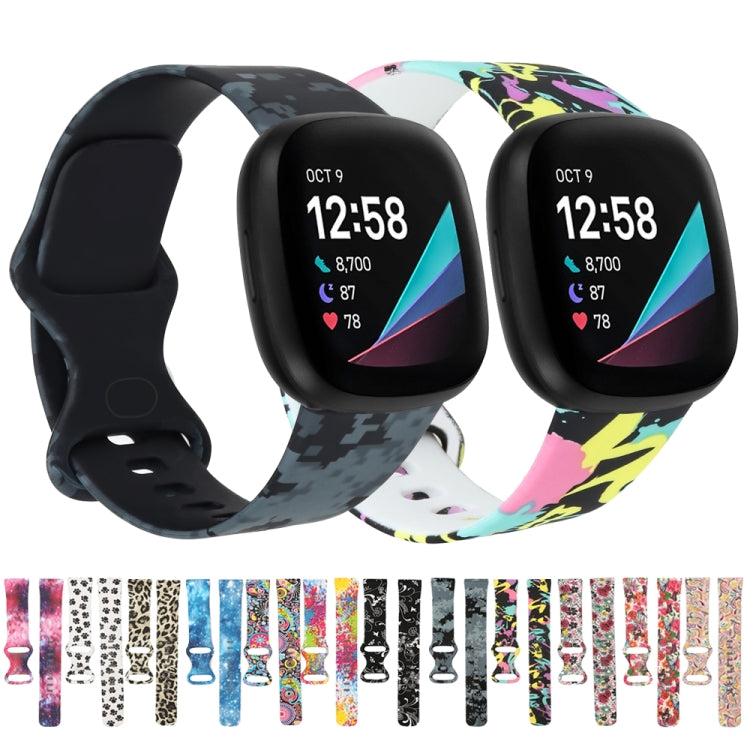 For Fitbit Versa 3 Printing Watch Band, Size:L(E) by buy2fix