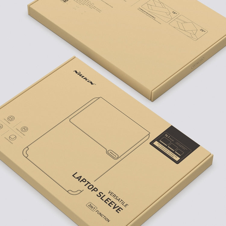 NILLKIN Water Wave Texture Versatile Laptop Sleeve For 14.0 inch and Below(Black) by NILLKIN