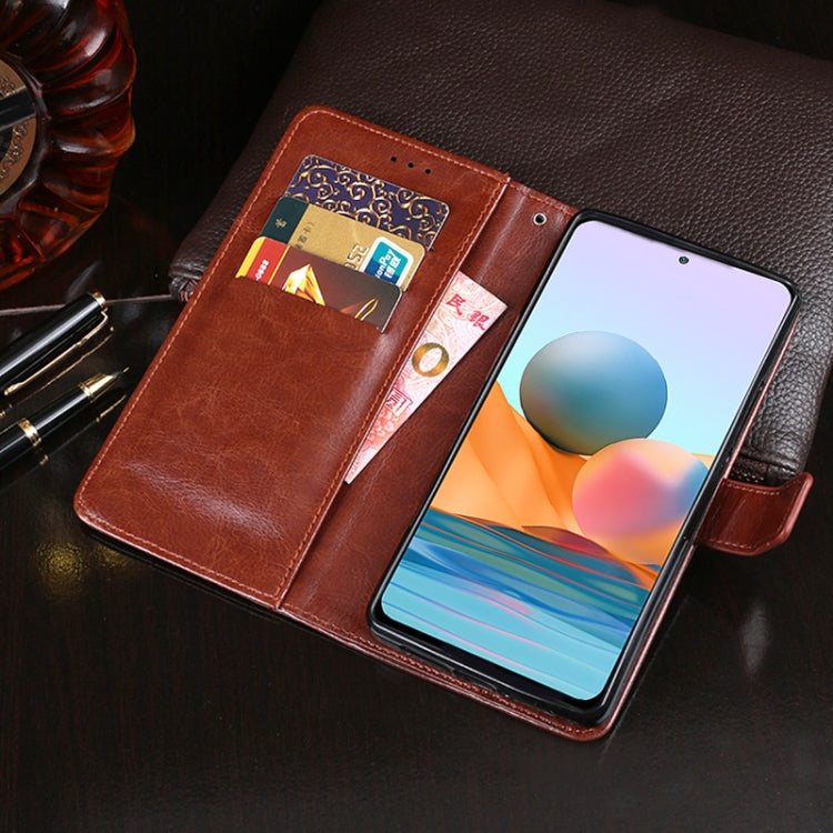For Xiaomi Redmi Note 10 Pro idewei Crazy Horse Texture Horizontal Flip Leather Case with Holder & Card Slots & Wallet(Rose Red) by idewei