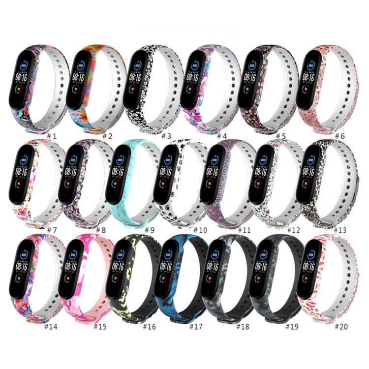 For Xiaomi Mi Band 6 (CA8856) Colored Drawing Silicone Watch Band(Butterflies) by buy2fix