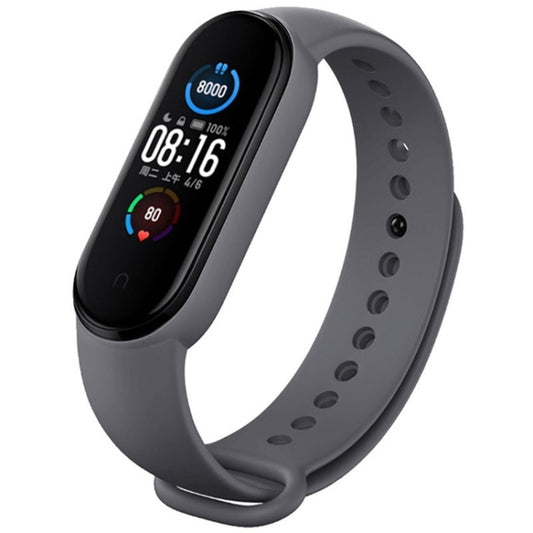 For Xiaomi Mi Band 6 (CA8856) Solid Color Silicone Watch Band(Dark Grey) by buy2fix