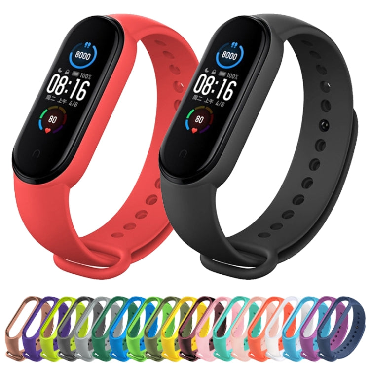 For Xiaomi Mi Band 6 (CA8856) Solid Color Silicone Watch Band(Yellow) by buy2fix