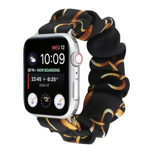 Fabric Hair Ring Watch Band For Apple Watch Ultra 49mm&Watch Ultra 2 49mm / Series 9&8&7 45mm / SE 3&SE 2&6&SE&5&4 44mm / 3&2&1 42mm(1) by buy2fix