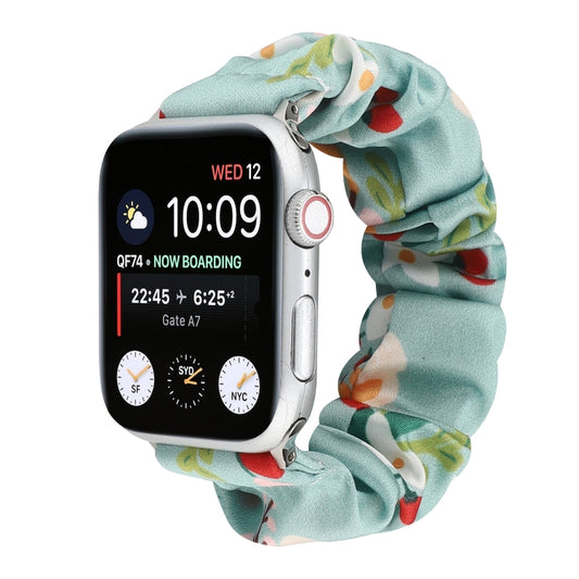 Fabric Hair Ring Watch Band For Apple Watch Ultra 49mm&Watch Ultra 2 49mm / Series 9&8&7 45mm / SE 3&SE 2&6&SE&5&4 44mm / 3&2&1 42mm(4) by buy2fix