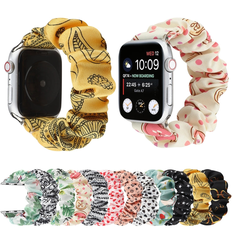 Fabric Hair Ring Watch Band For Apple Watch Ultra 49mm&Watch Ultra 2 49mm / Series 9&8&7 45mm / SE 3&SE 2&6&SE&5&4 44mm / 3&2&1 42mm(9) by buy2fix