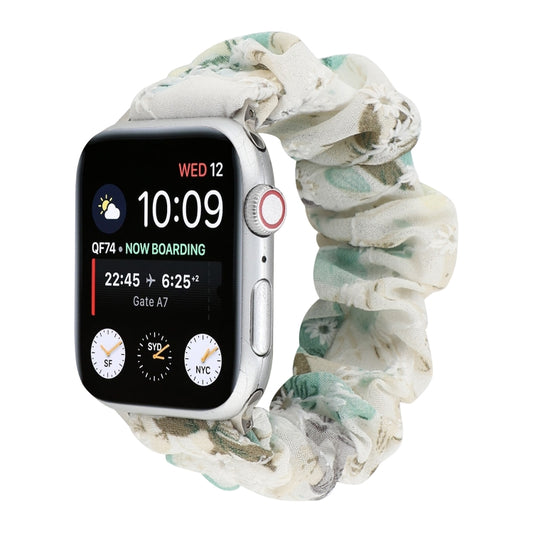 Fabric Hair Ring Watch Band For Apple Watch Ultra 49mm&Watch Ultra 2 49mm / Series 9&8&7 45mm / SE 3&SE 2&6&SE&5&4 44mm / 3&2&1 42mm(2) by buy2fix