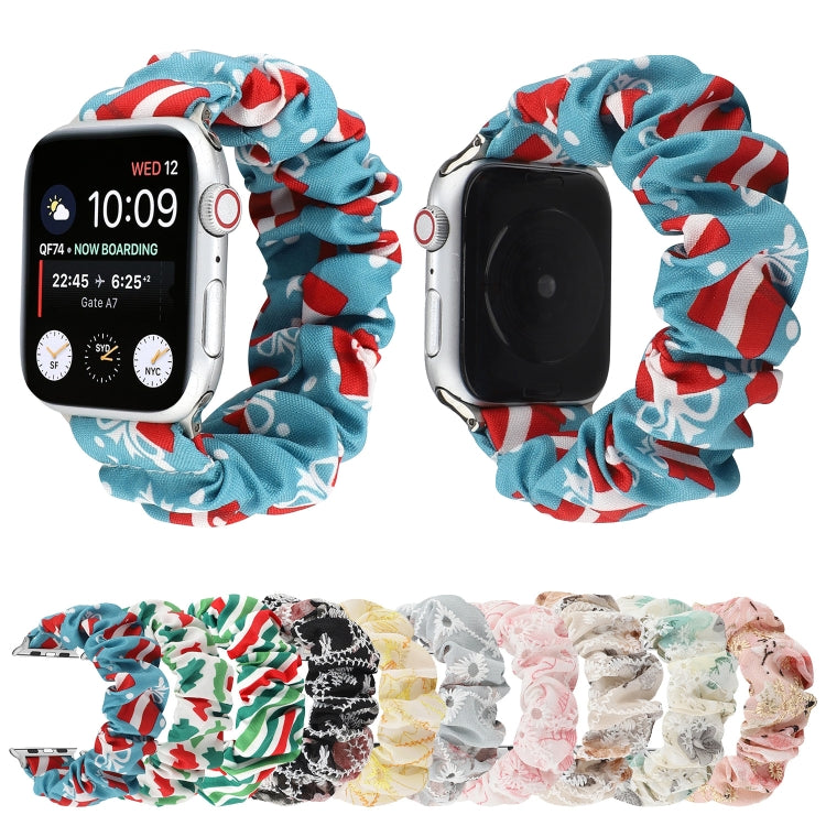 Fabric Hair Ring Watch Band For Apple Watch Series 9&8&7 41mm / SE 3&SE 2&6&SE&5&4 40mm / 3&2&1 38mm(4) by buy2fix